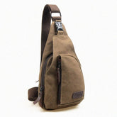 Men's Casual Chest Pack Canvas Crossbody Bag